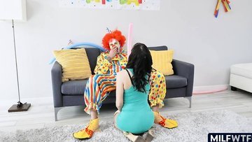 MILF Does Party Tricks On Clown