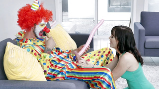 Alana Cruise Is Sucking Cock And Licking Balls Of The Clown