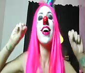 Solo Clown Babe Masturbates