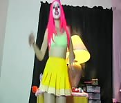 Solo Clown Babe Masturbates