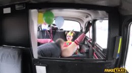 FakeTaxi   Lady Bug Driver Fucks Valentine Clown