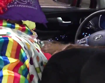 Clown Gets Dick Sucked While Ordering Food