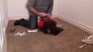 Fat Bald Loser Choking And Immobilizing His Prey On The Floor