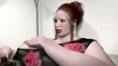 Redhead BBW Woman In Glasses Swallows Huge Dick