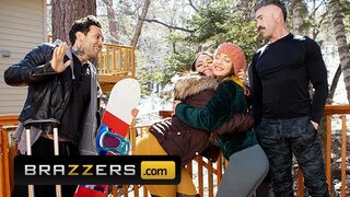 Brazzers   Busty Babe Abigail Mac Fucked Hard By Small Hands In The Snow