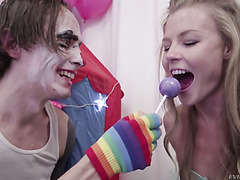 Nicole Clitman Gets Furiously Fucked In Each Hole By An Ugly Clown