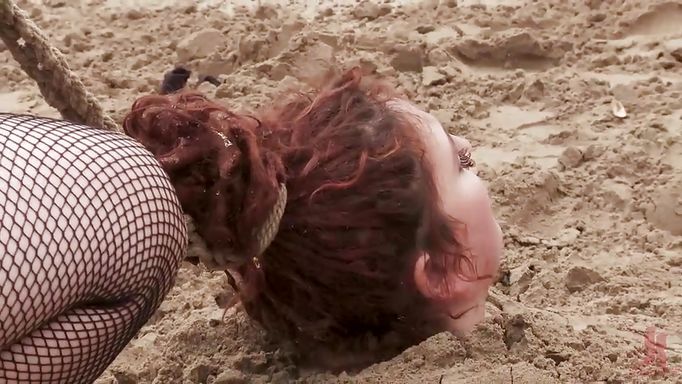 Humiliating Punishment On A Deserted Beach