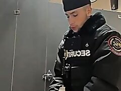 Security Guard’s Huge Cock & Cumshot