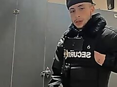 Security Guard’s Huge Cock & Cumshot