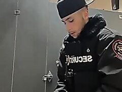 Security Guard’s Huge Cock & Cumshot