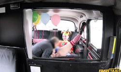 Cute Clown Girl Lady Bug Jumps On A Horny Lusty Driver