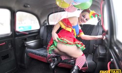 Cute Clown Girl Lady Bug Jumps On A Horny Lusty Driver