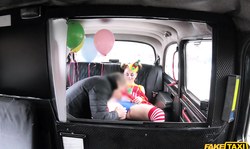 Cute Clown Girl Lady Bug Jumps On A Horny Lusty Driver