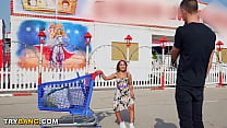BANGBROS   Spanish Little Person Muñequita Enfadada Fucked By Tommy Cabrio In Front Of Circus