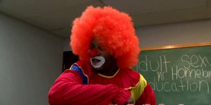 Latina Blows Clowning Teacher (Jasmine Blaze)