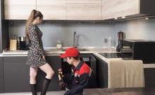 Plumber Fucking Nerdy Coed