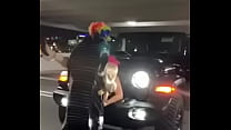 Pink Hair Whore Gets Pounded On Jeep