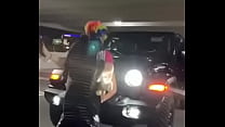 Pink Hair Whore Gets Pounded On Jeep