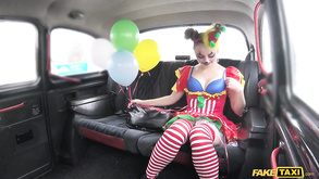 Taxi Driver Banged Sexy Clown Lady Bug On The Backseat