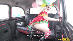 Taxi Driver Banged Sexy Clown Lady Bug On The Backseat