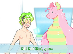 Gummy And The Doctor, Ep.3: Green Hair Trans Gets Spit Roasted And DP Ed By His Alien Roommate