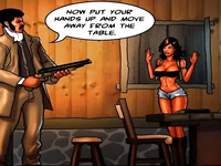 Hot Porn Comics: Dirty Sheriff Pleases Two Sexy Ebony Bitches With His BBC Before Arresting Them