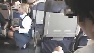 Flight Attendant Giving Blowjob And Handjob And Fucking On Plane