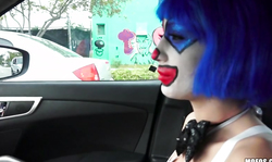 Slutty Clown With Blue Hair Get A Nice Ride In Stranded Teens Video