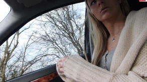 German Blonde Shagged In Car Bibi Am Auto