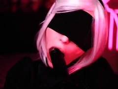 MyKinkyDope   BBC Nier Automata Cosplay BBC Blowjob