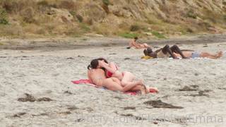 Lesbians On A Nude Beach Make Love In Public