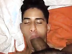 Latino Cocksucker And A Big Cock, Cum Mouth