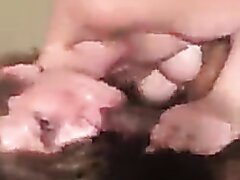 Old White Bitch With No Teeth Gums Black Cock