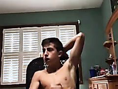 Teen Boy Jerking And Show Armpit