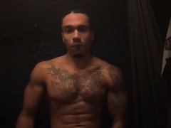 Sexy Muscular Light Skinned Dude Jerking His Bbc