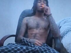 Skinny Young Bul Smokes And Flashes His Bbc