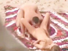 Stepdaughter 20 And BF On The Beach (voyeur)