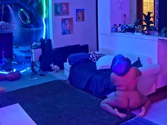Horny Fat BBW Ex GF Masturbating While Watching Some Porn