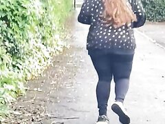 Redhead Bbw Ass In Public