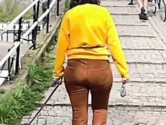 Fat Ass Milf Walking The Dog
