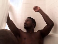 Dark Chocolate Stud *FLEXES* Pelvis In Bathtub!