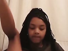 Ebony Teen Uses Ice Cream Scooper For Her Wet Pussy