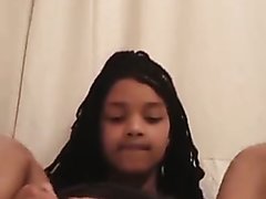 Ebony Teen Uses Ice Cream Scooper For Her Wet Pussy