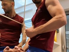 Muscular Soccer Player Spreads All His Vitamin Out