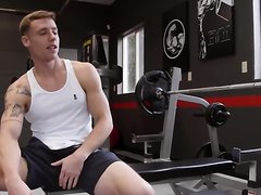2 HOT SEXY STUDS GO FROM GYM 2 BAREBACK BEDROOM FUCK!!