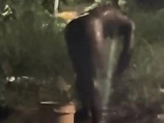 Hung Homeless Man In Jamaica Caught Bathing Outside