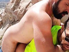 Horny Dads Fuck While On A Hike