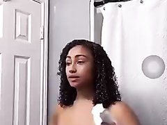 Mixed Cutie Accidentally Flashes The Camera