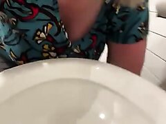 WOMAN LICKS TOILET AT WORK