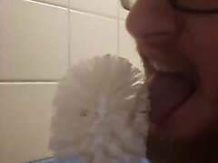 Faggot Dominik Gave That Toilet Brush A Good Lick